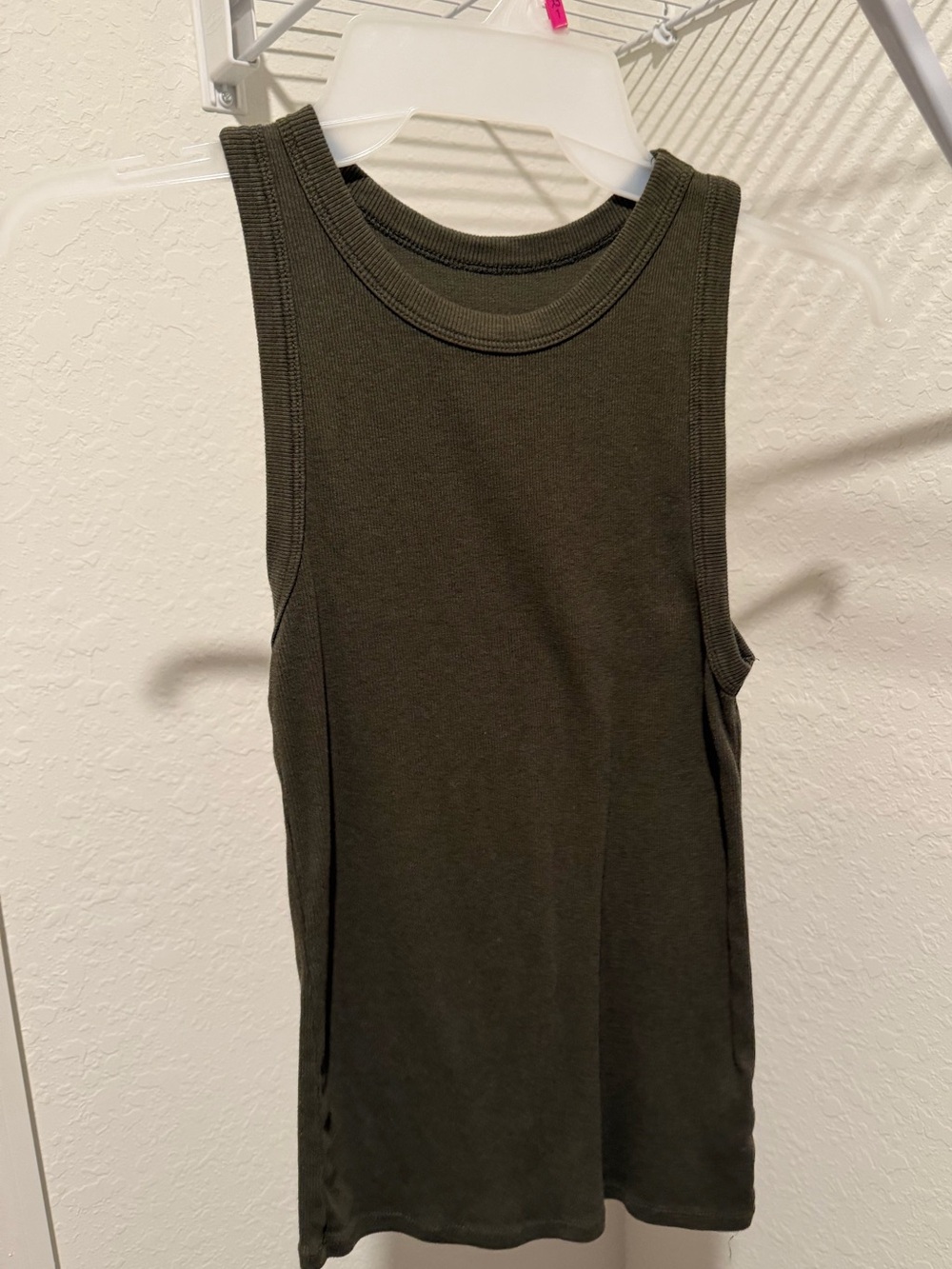 Target Olive Ribbed Sleeveless Tank Top